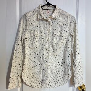 Levi’s Button Down Shooting Star Collared Tailored Fit Cotton Long Sleeve Small